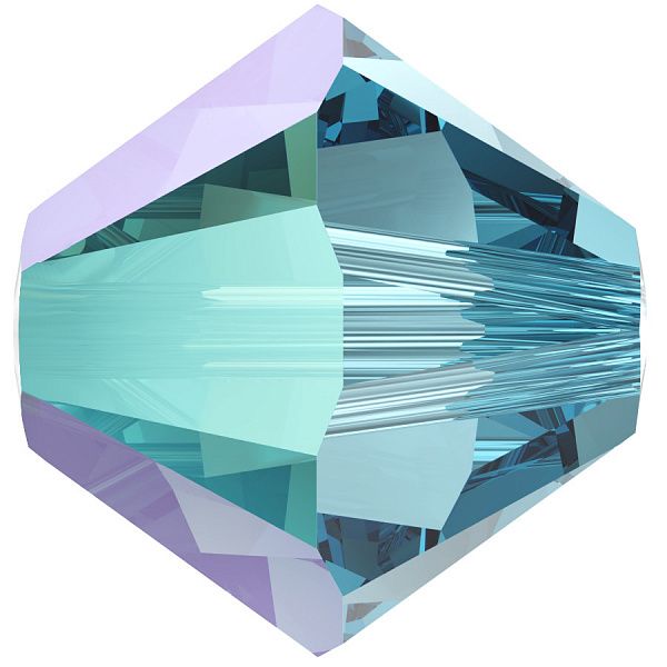 Бусины 5328 4 mm Aquamarine Shimmer