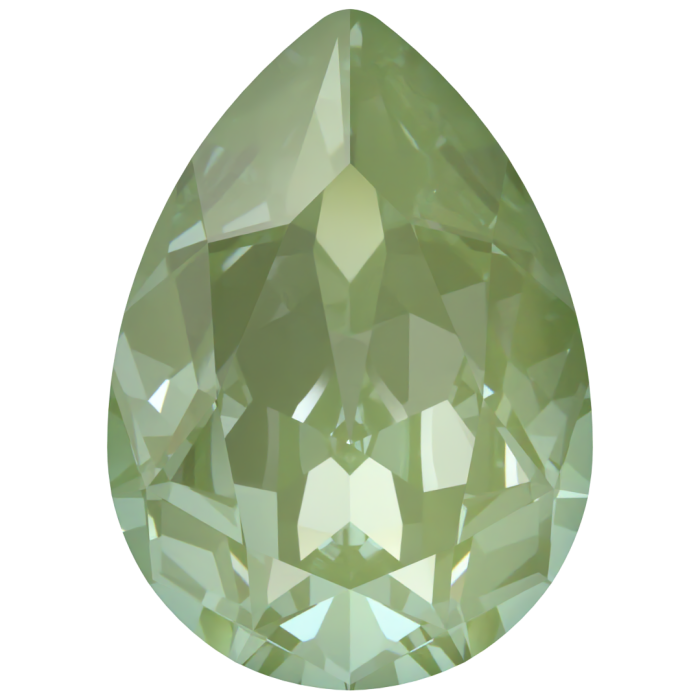 Кристаллы 4320 14x10 mm Crystal Paradise Green Lux
